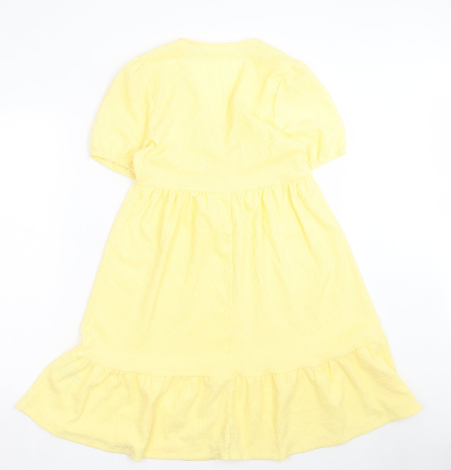 Primark Womens Yellow Polyester A-Line Size 10 V-Neck Pullover