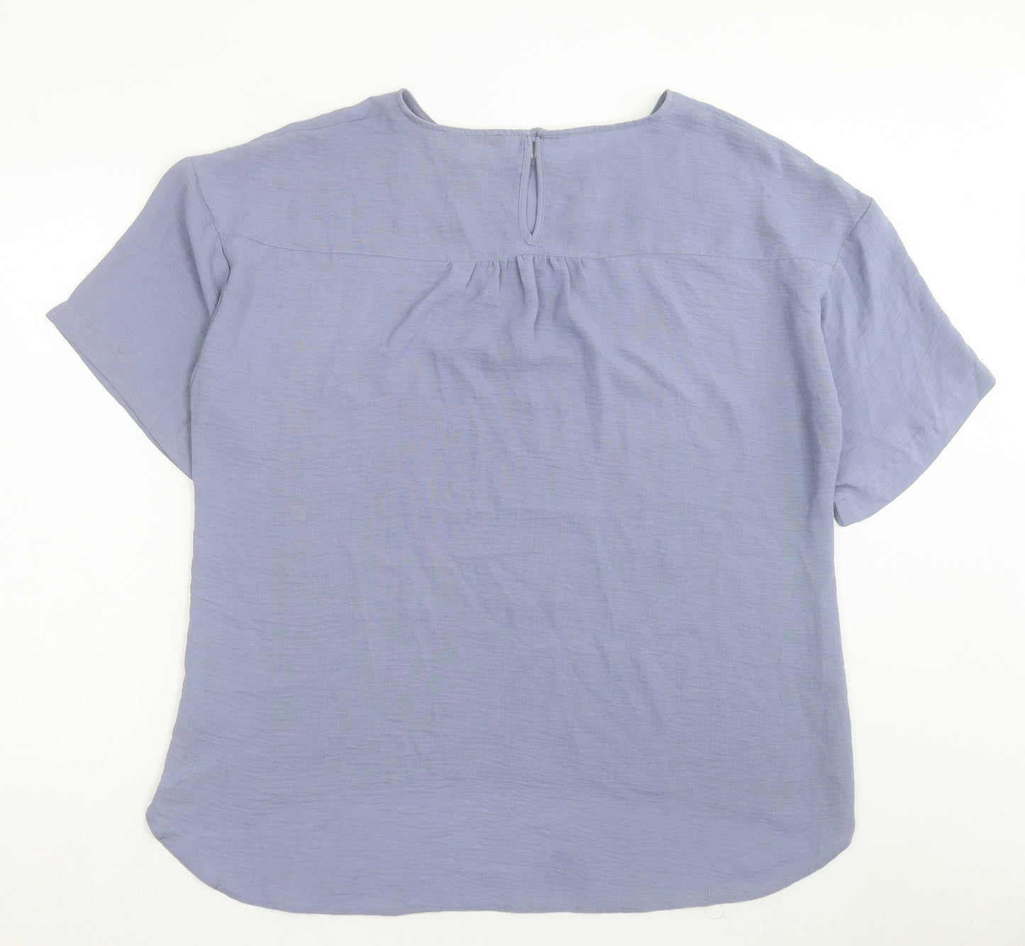 Primark Womens Blue Polyester Basic T-Shirt Size 18 Crew Neck
