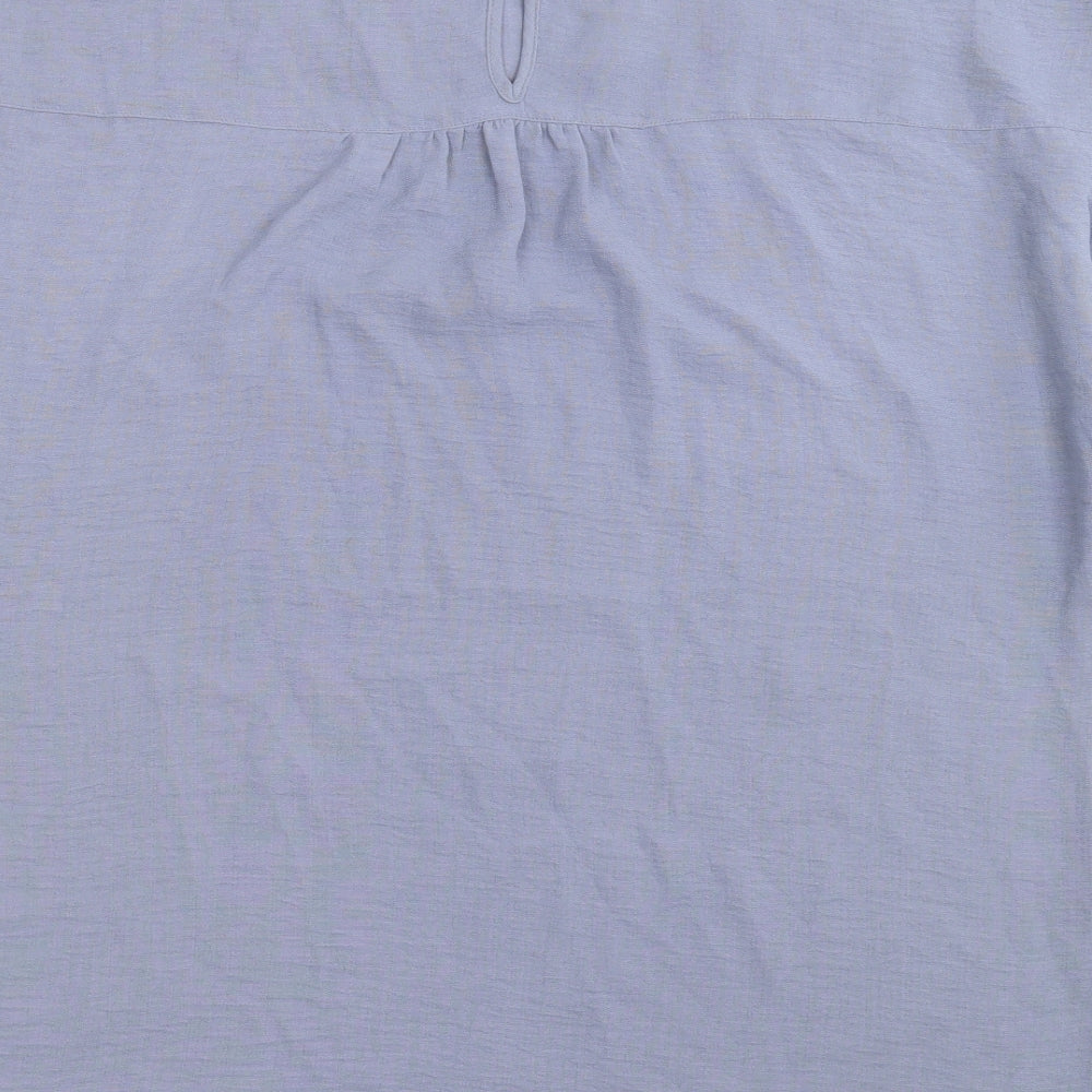 Primark Womens Blue Polyester Basic T-Shirt Size 18 Crew Neck