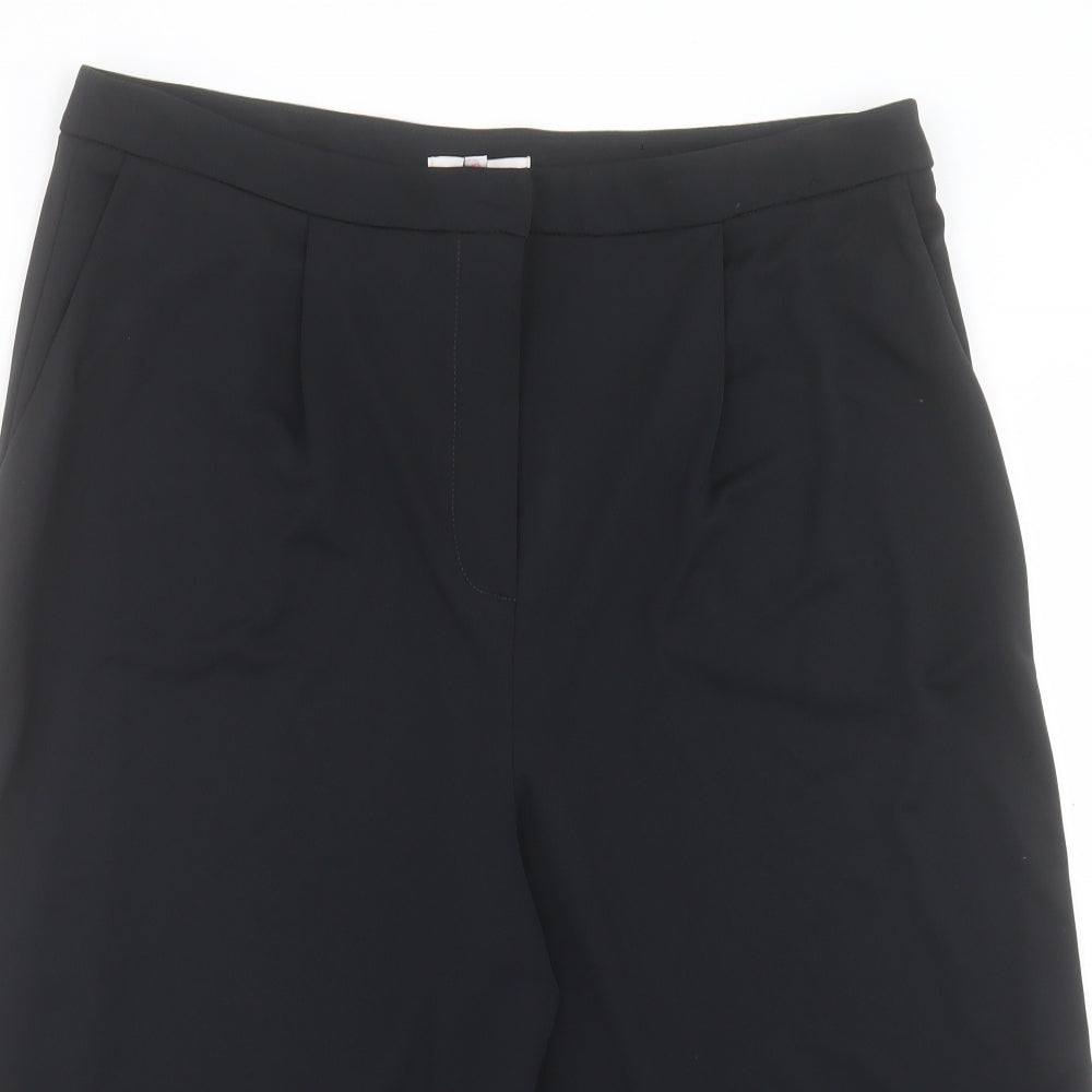 Jasper Conran Womens Black Polyester Culotte Shorts Size 16 L14 in Regular Hook & Eye
