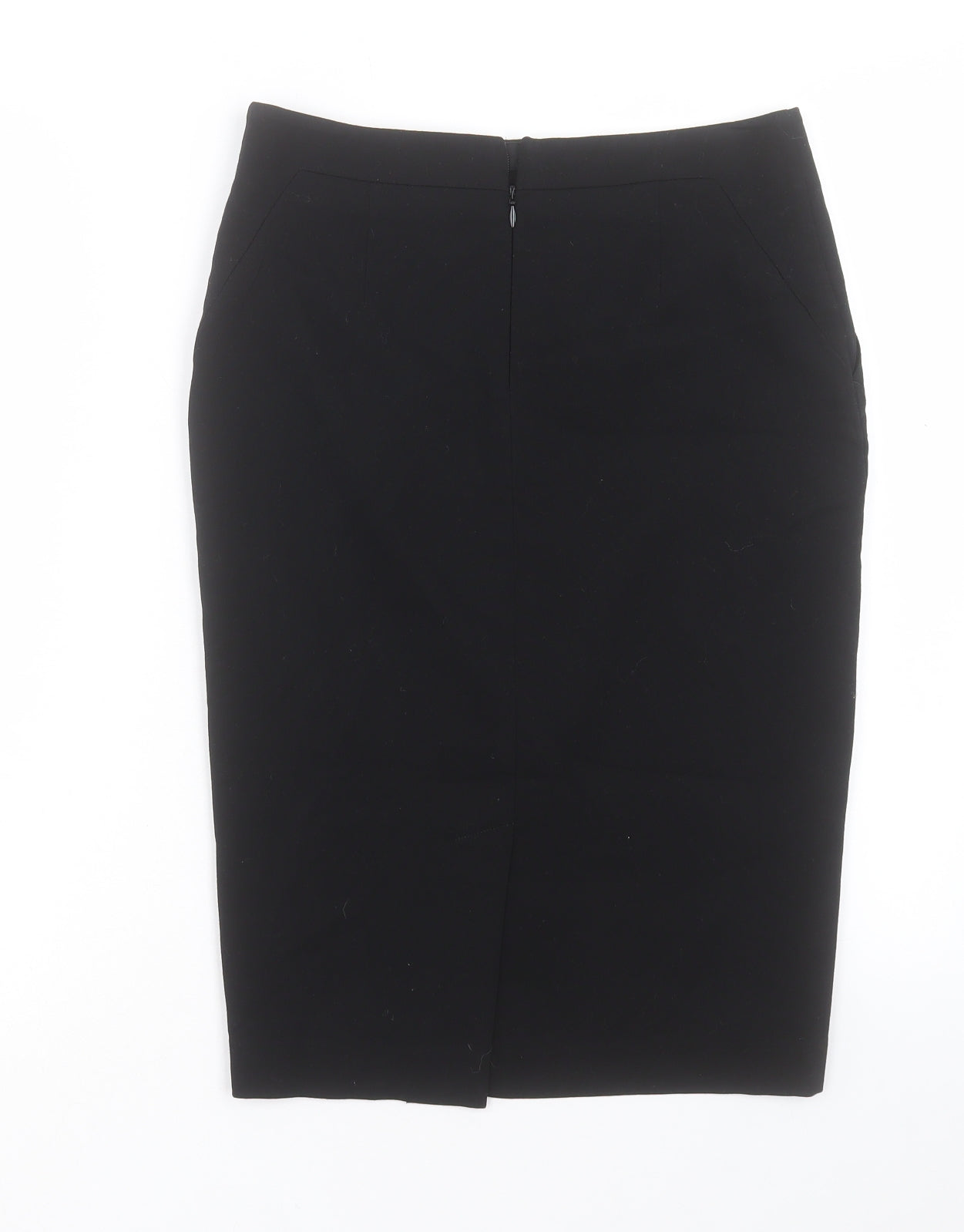 NEXT Womens Black Polyester Straight & Pencil Skirt Size 6 Zip - Tailored