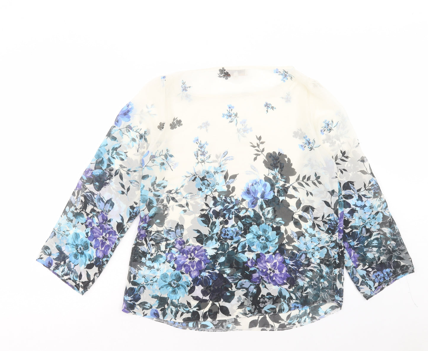 Dorothy Perkins Womens Multicoloured Floral Polyester Basic T-Shirt Size 10 Crew Neck