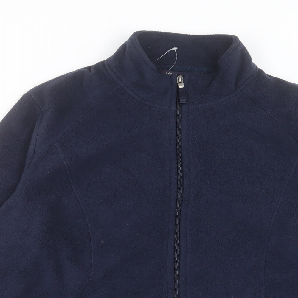 Marks and Spencer Womens Blue Jacket Size 20 Zip