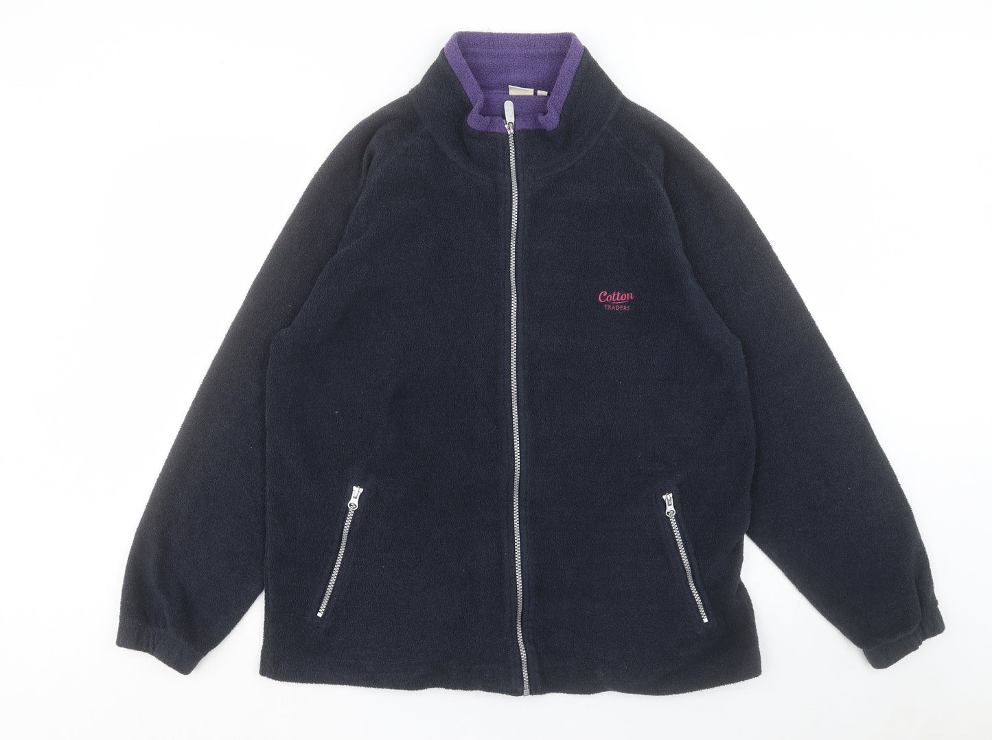 Cotton Traders Womens Blue Jacket Size M Zip