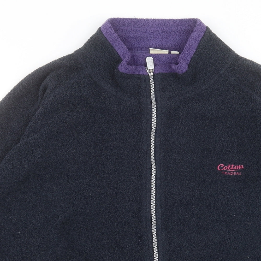 Cotton Traders Womens Blue Jacket Size M Zip