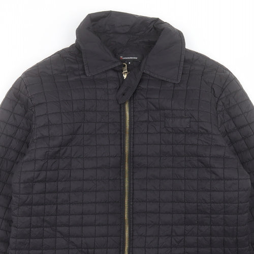 Marks and Spencer Womens Black Quilted Jacket Size S Button