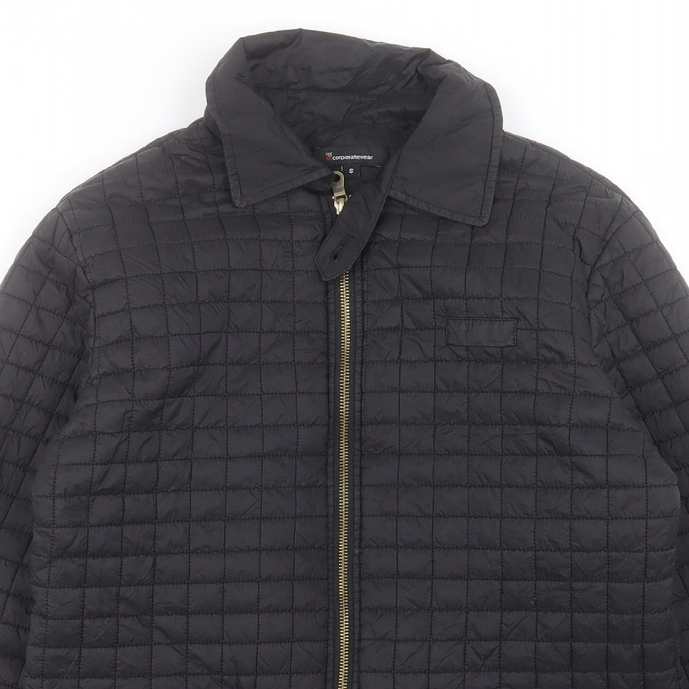 Marks and Spencer Womens Black Quilted Jacket Size S Button