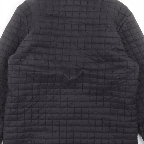 Marks and Spencer Womens Black Quilted Jacket Size S Button