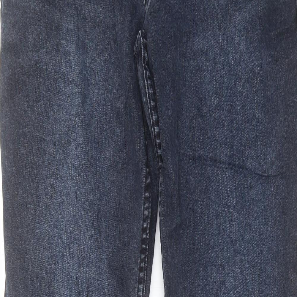Denim & Co. Mens Blue Cotton Straight Jeans Size 28 in L30 in Slim Button