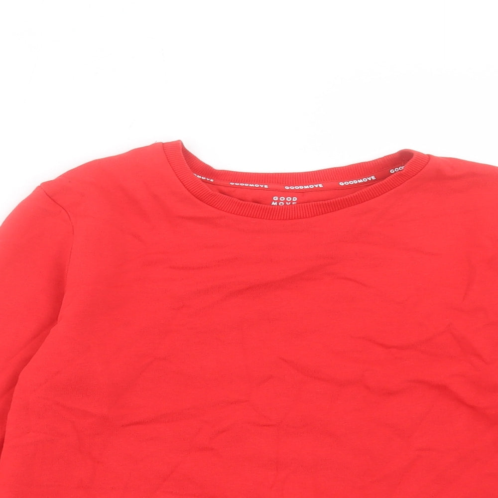 Marks and Spencer Boys Red Cotton Pullover Sweatshirt Size 10-11 Years Pullover