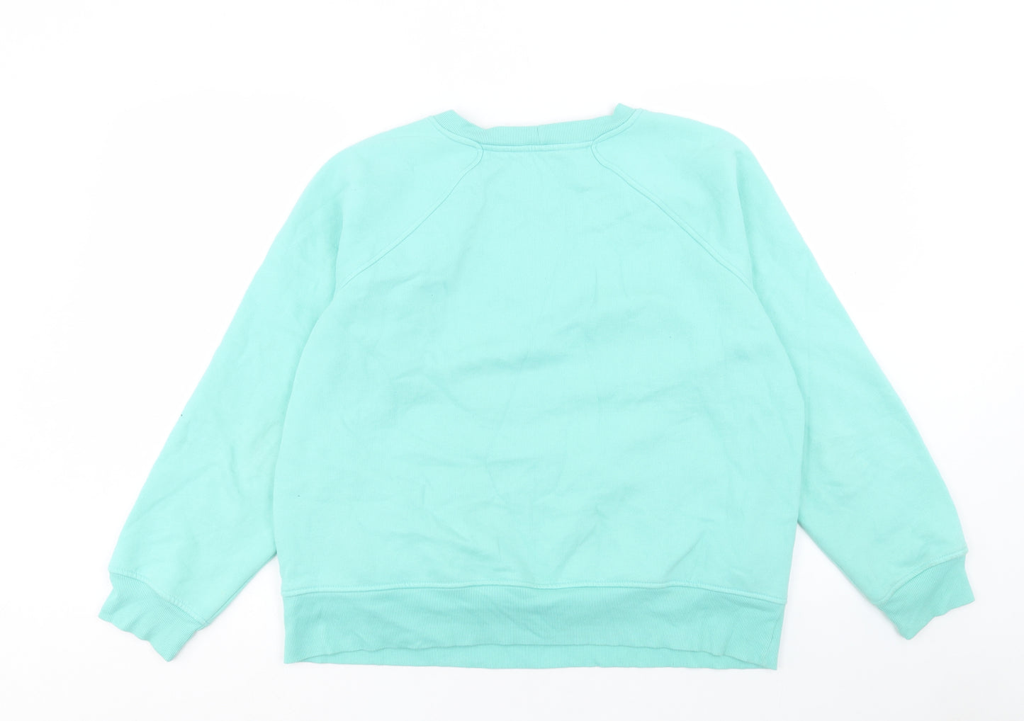 Marks and Spencer Womens Green Cotton Pullover Sweatshirt Size M Pullover