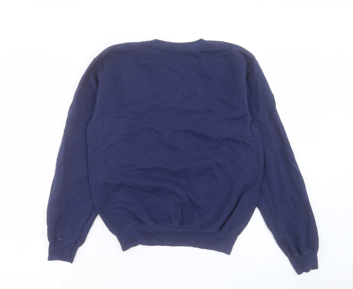 Fruit of the Loom Womens Blue Cotton Pullover Sweatshirt Size S Pullover
