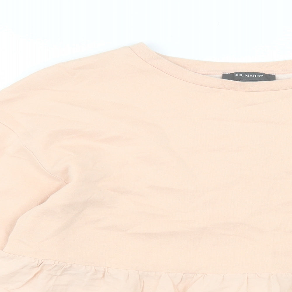 Primark Womens Pink Cotton Pullover Sweatshirt Size M Pullover - Size 12-14