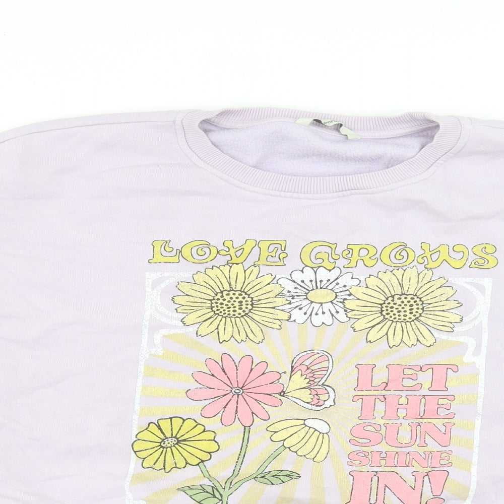 George Womens Purple Cotton Pullover Sweatshirt Size L Pullover - Size 16-18