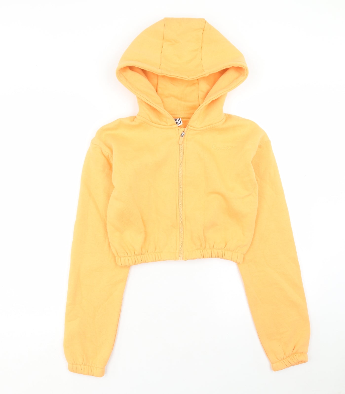 George Womens Orange Cotton Full Zip Hoodie Size XS Zip - Size 4-6