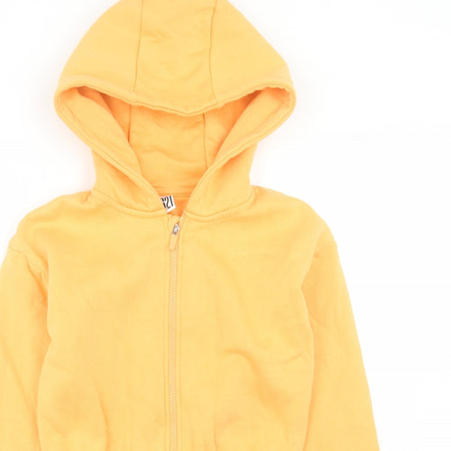 George Womens Orange Cotton Full Zip Hoodie Size XS Zip - Size 4-6