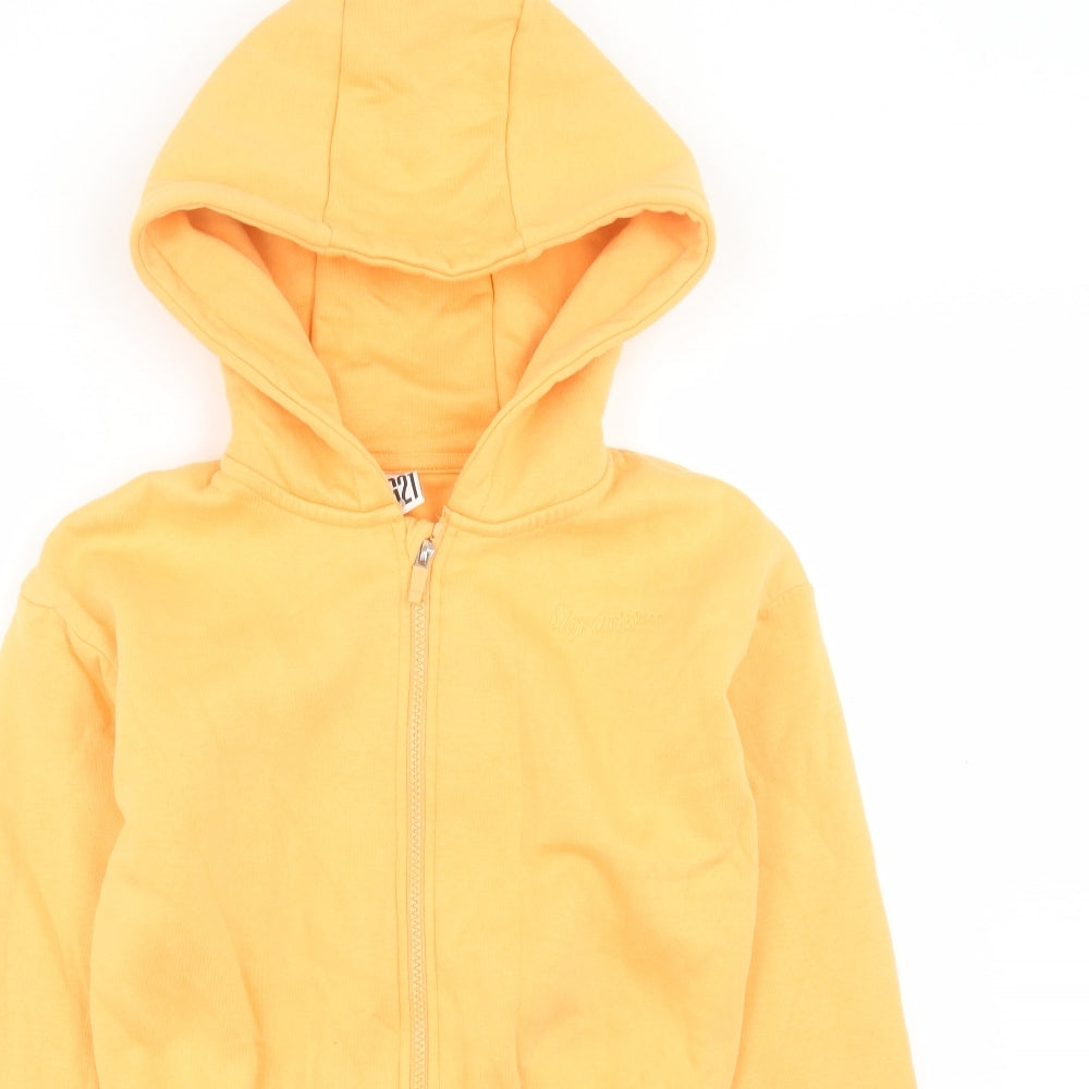 George Womens Orange Cotton Full Zip Hoodie Size XS Zip - Size 4-6