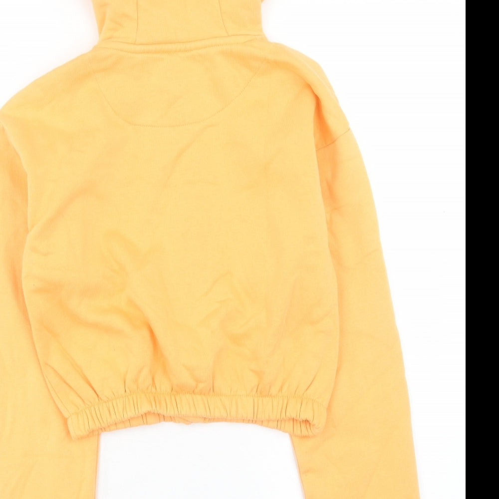 George Womens Orange Cotton Full Zip Hoodie Size XS Zip - Size 4-6