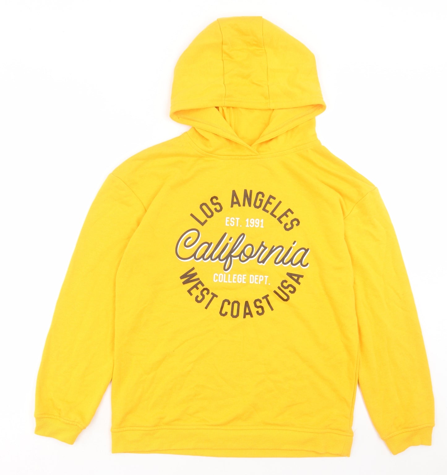 Primark Boys Yellow Cotton Pullover Hoodie Size 12-13 Years Pullover - Los Angeles