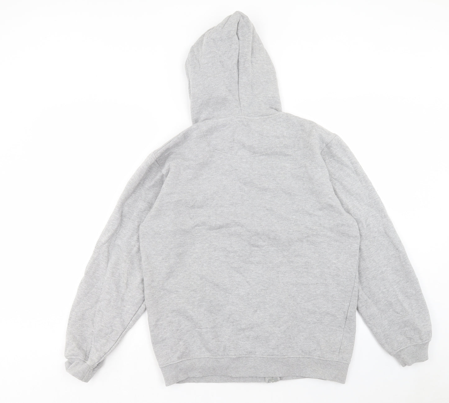 Voi Jeans Mens Grey Cotton Full Zip Hoodie Size L