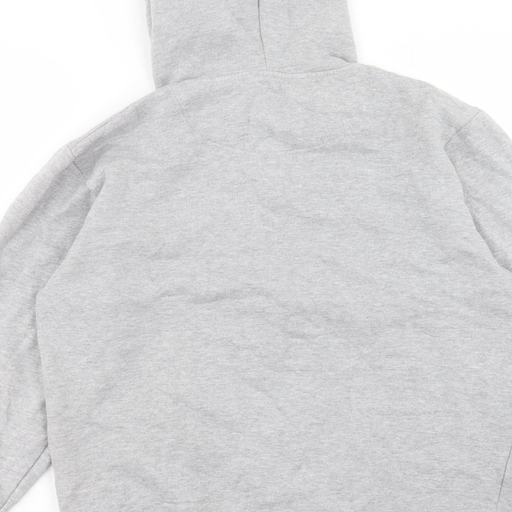 Voi Jeans Mens Grey Cotton Full Zip Hoodie Size L