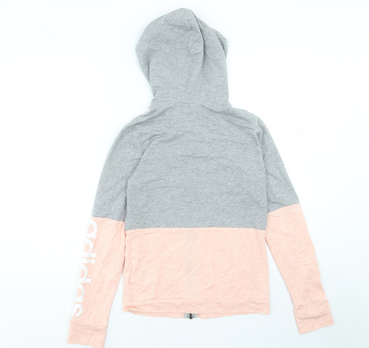 adidas Womens Pink Polyester Full Zip Hoodie Size XS Zip - Size 4-6