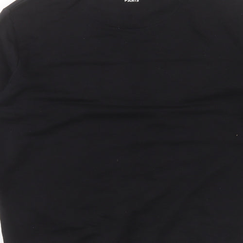 Metissier Mens Black Cotton Pullover Sweatshirt Size M - Metissier Paris