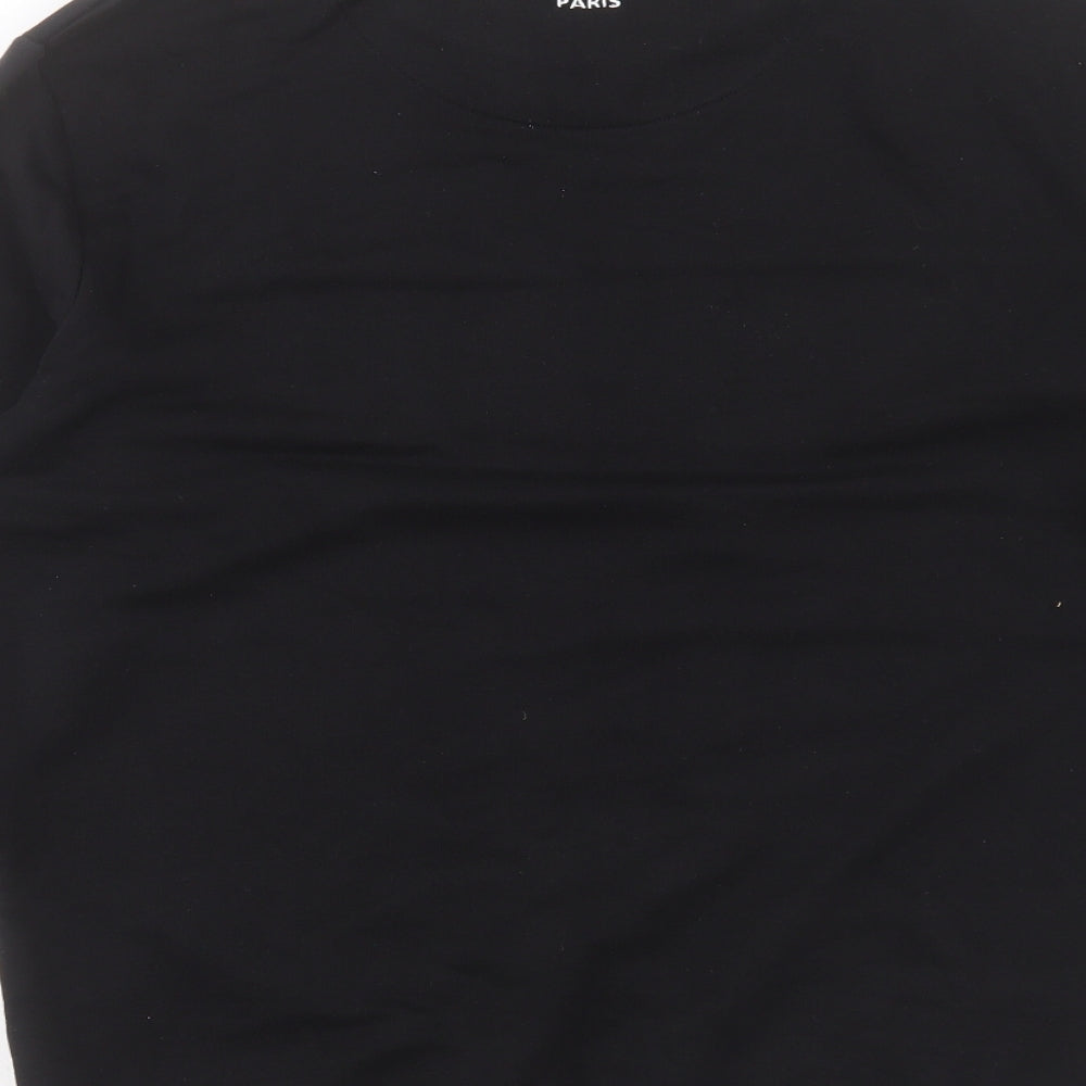 Metissier Mens Black Cotton Pullover Sweatshirt Size M - Metissier Paris