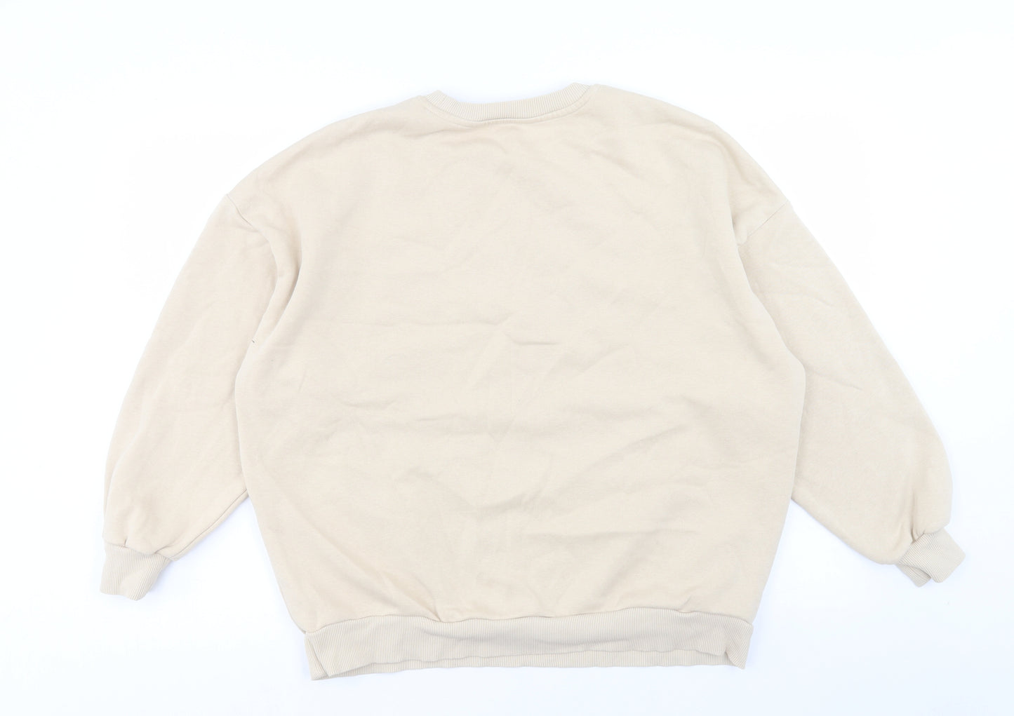 George Womens Beige Cotton Pullover Sweatshirt Size S Pullover - Size 8-10