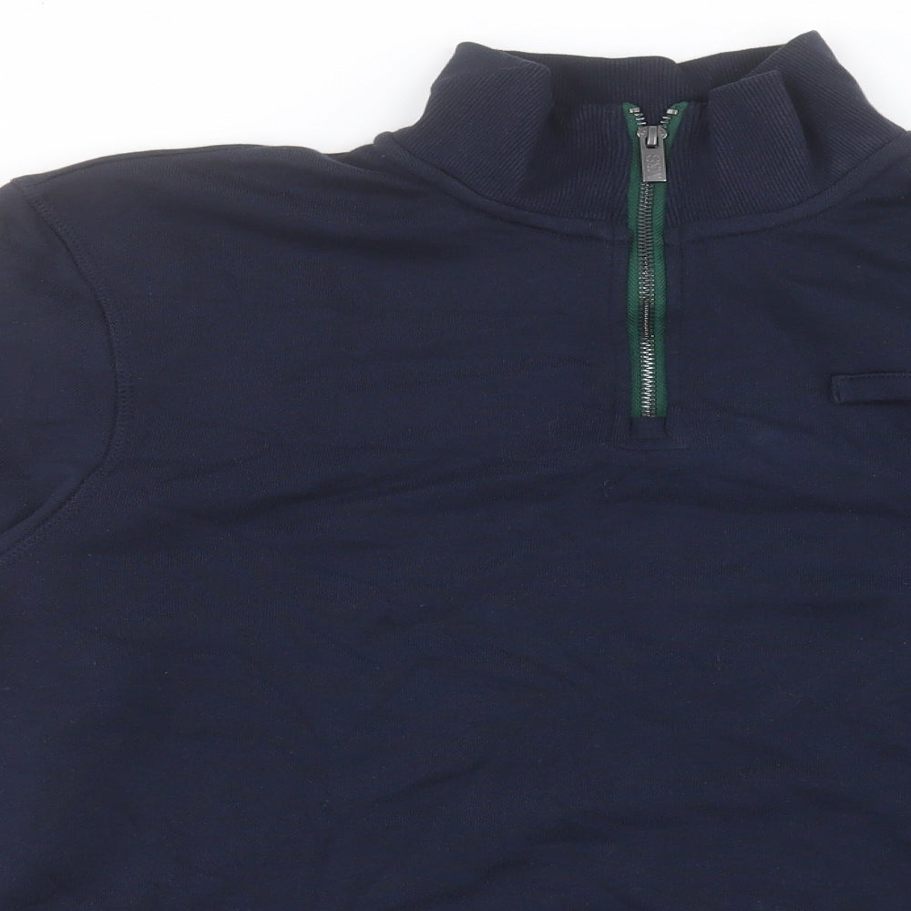 Marks and Spencer Mens Blue Cotton Pullover Sweatshirt Size M