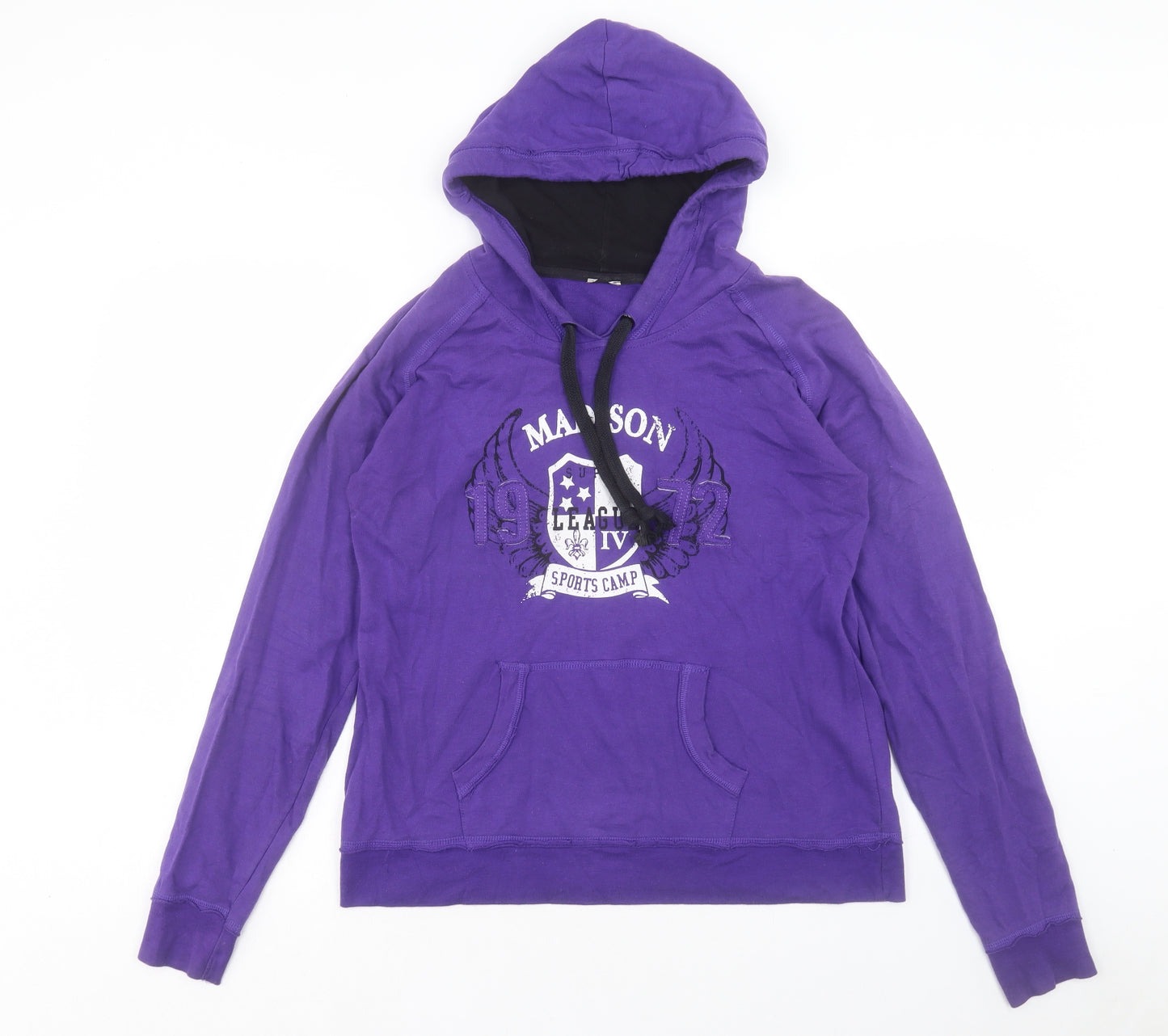 F&F Womens Purple Cotton Pullover Hoodie Size 14 Pullover