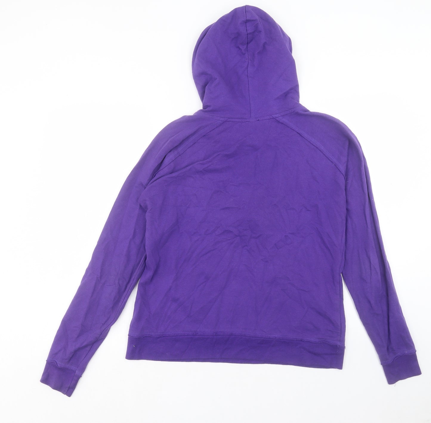 F&F Womens Purple Cotton Pullover Hoodie Size 14 Pullover