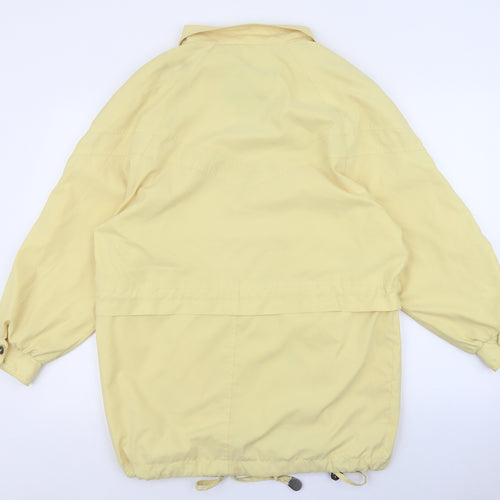 Klass Womens Yellow Trench Coat Coatigan Size S Button - Adjustable Waist