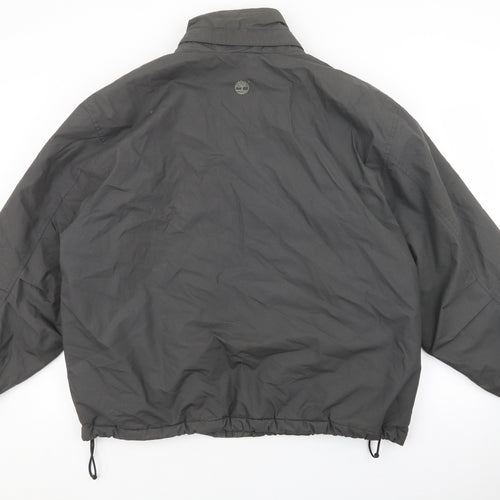 Timberland Mens Grey Rain Coat Coat Size XL Snap