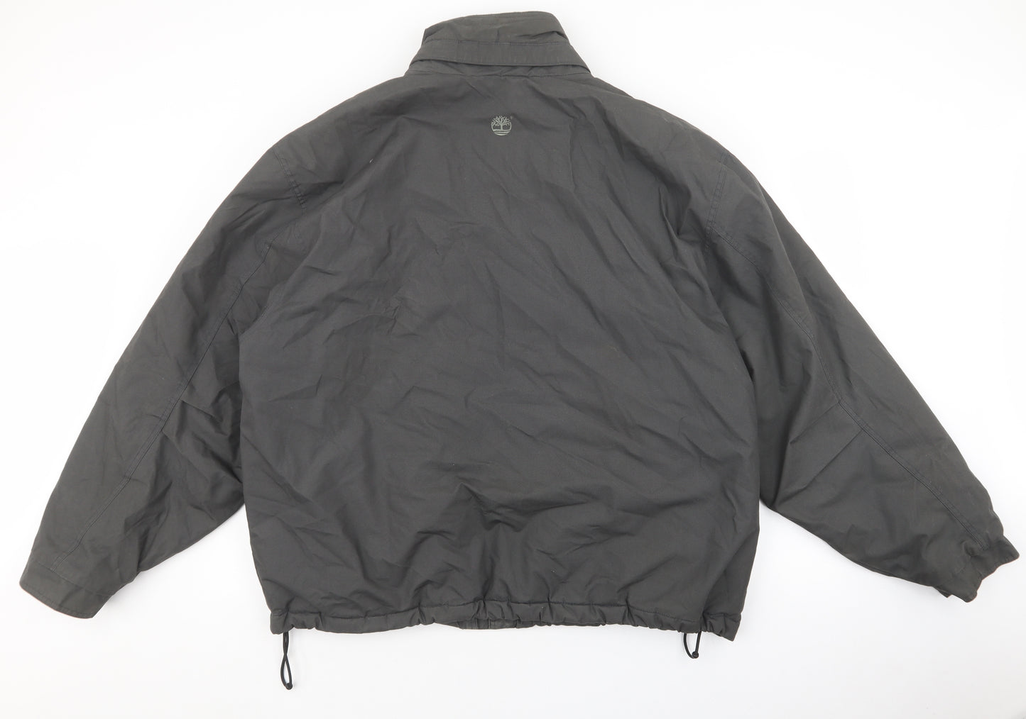 Timberland Mens Grey Rain Coat Coat Size XL Snap