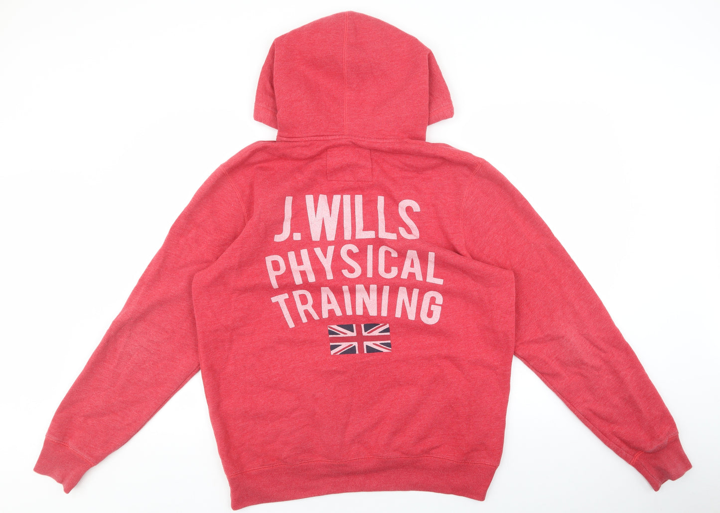 Jack Wills Mens Red Cotton Pullover Hoodie Size M