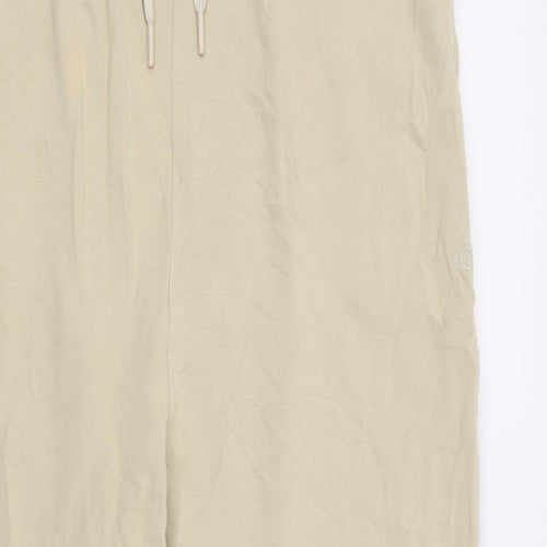 Marks and Spencer Womens Beige Cotton Jogger Leggings Size 18 L25.5 in - Stretch waistband