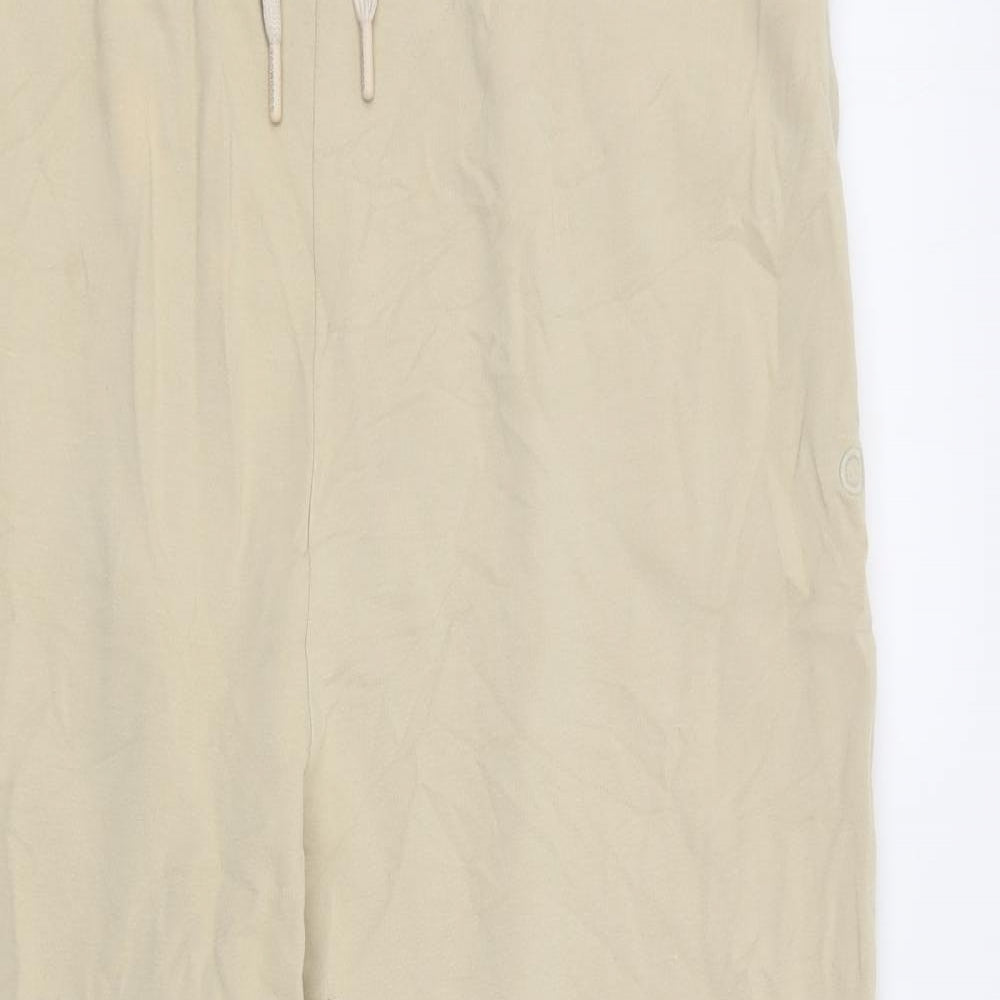 Marks and Spencer Womens Beige Cotton Jogger Leggings Size 18 L25.5 in - Stretch waistband