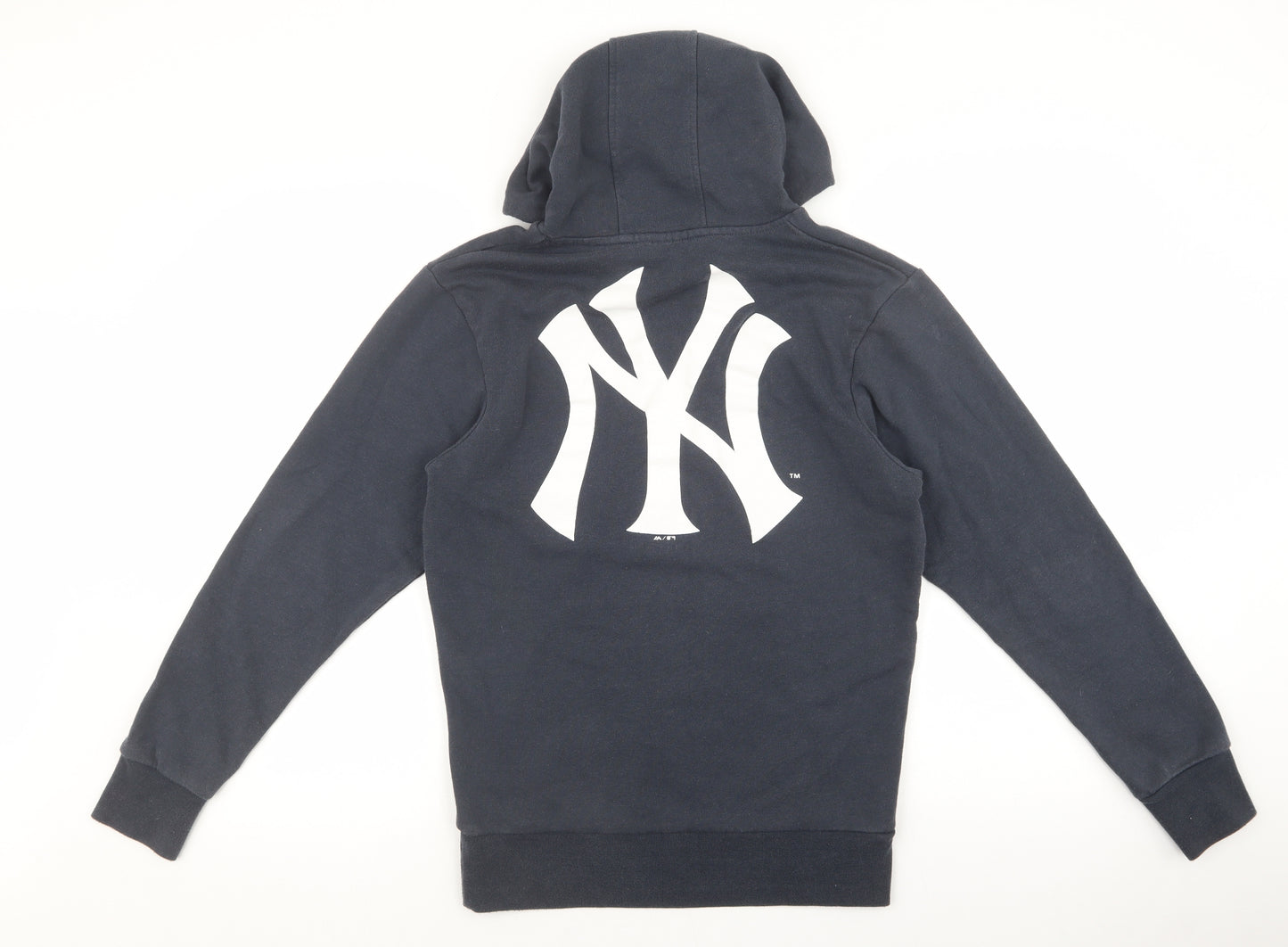 Majestic Mens Blue Polyester Pullover Hoodie Size S - New York