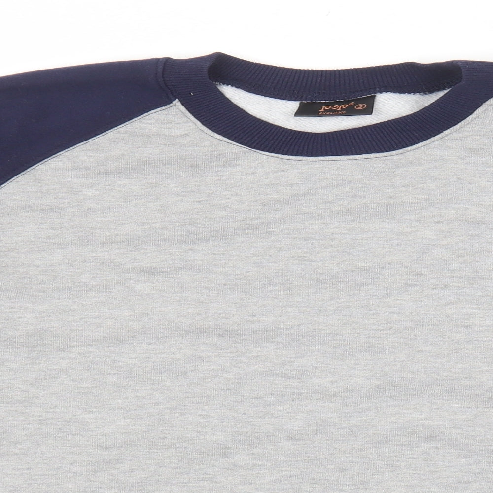 POP Mens Multicoloured Cotton Pullover Sweatshirt Size S - Colourblock