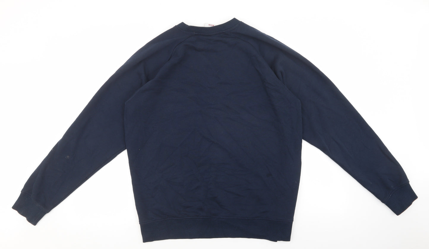 Kappa Mens Blue Cotton Pullover Sweatshirt Size M