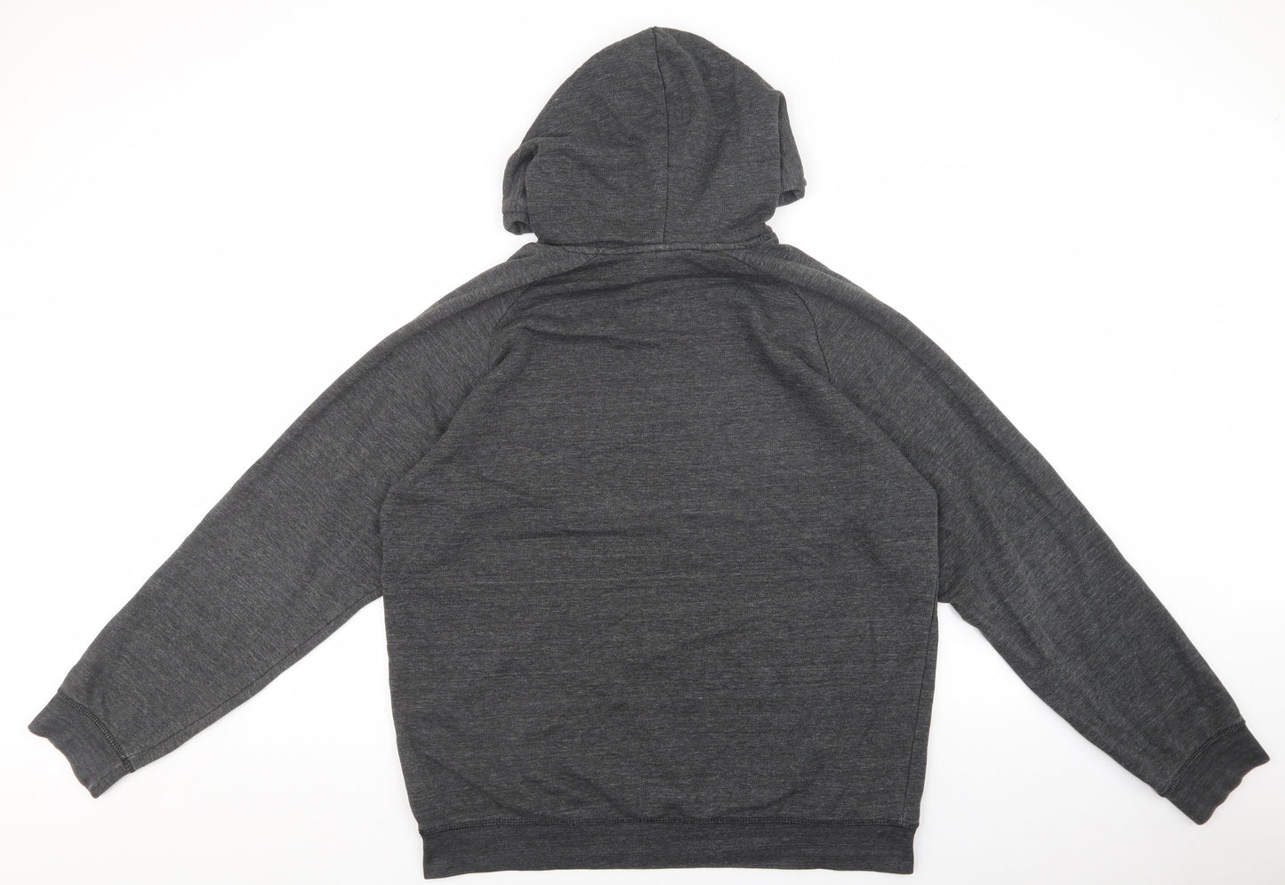 H&M Mens Grey Cotton Pullover Hoodie Size L