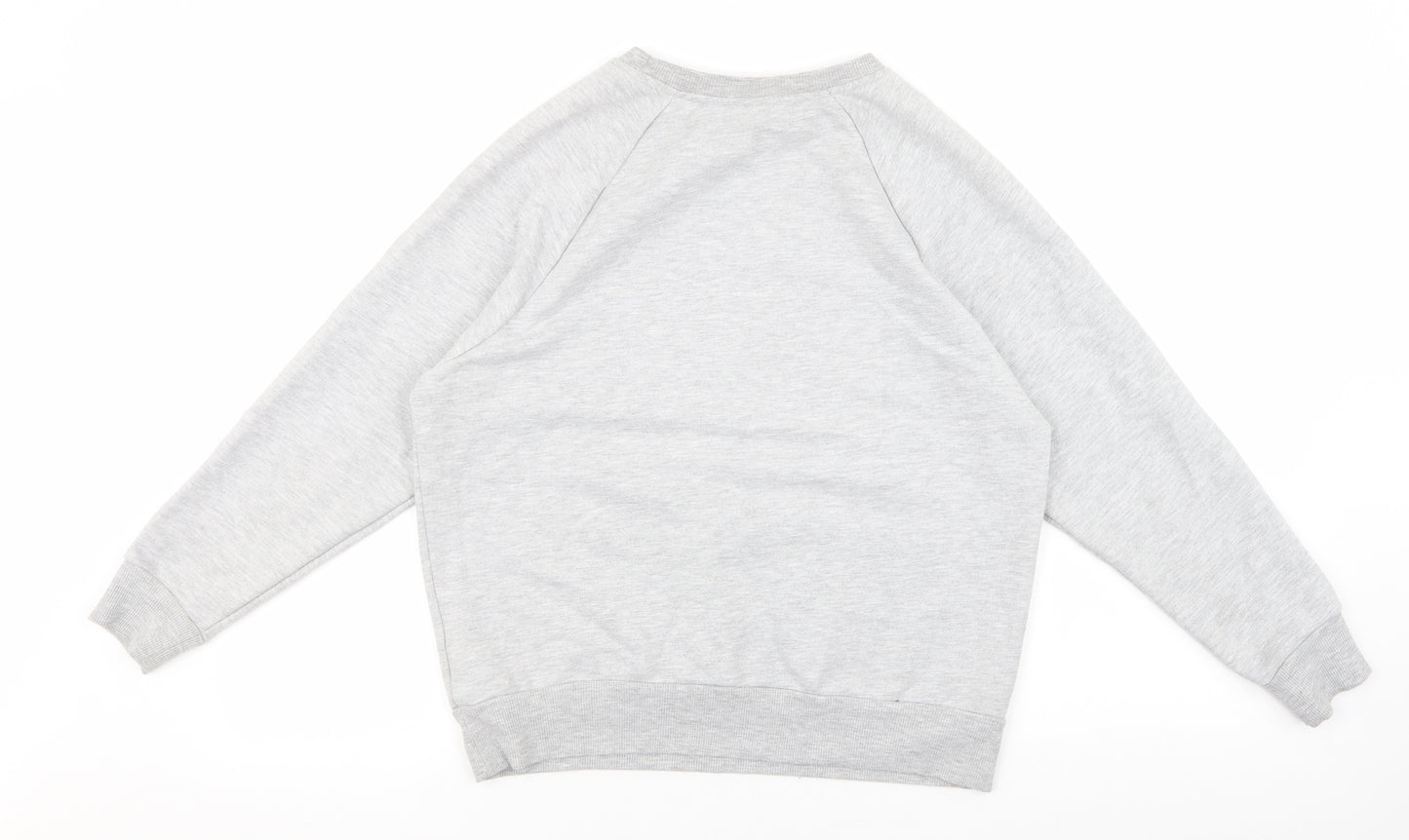 Topshop Womens Grey Cotton Pullover Sweatshirt Size 10 - Snow Chance