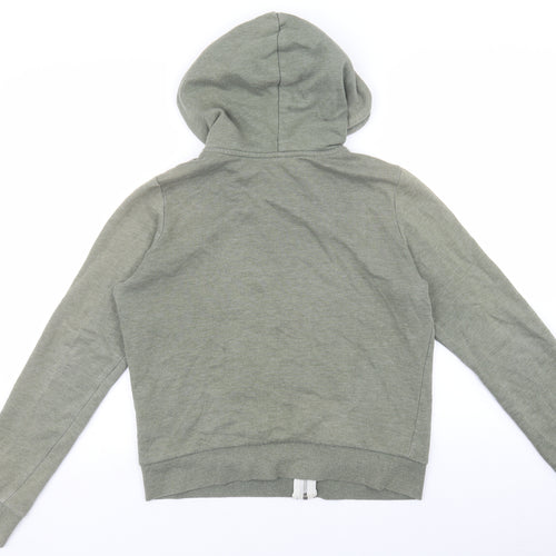 Divided by H&M Womens Green Cotton Full Zip Sweatshirt Size S Zip