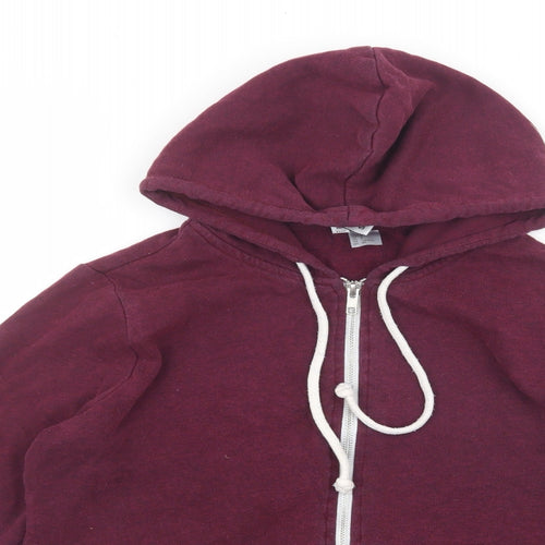 Divided by H&M Womens Red Cotton Full Zip Hoodie Size S Zip