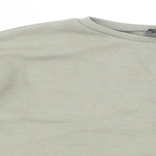 New Look Girls Green Cotton Pullover Sweatshirt Size 10-11 Years - Brooklyn Cropped Jumper