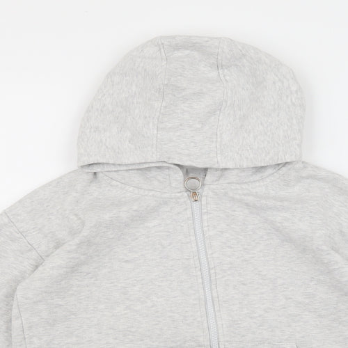 I Love Girls Wear Girls Grey Cotton Full Zip Hoodie Size 11 Years
