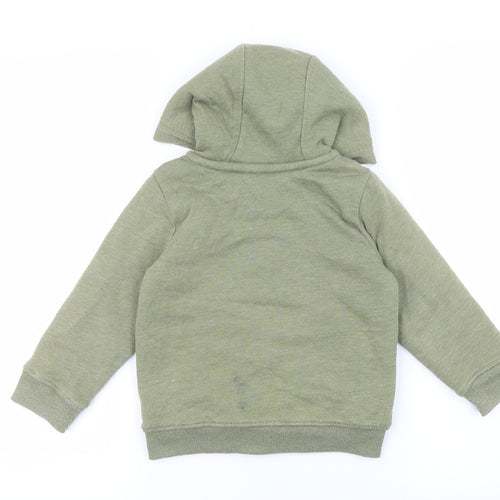 Nutmeg Boys Green Cotton Full Zip Hoodie Size 2-3 Years - Tractor