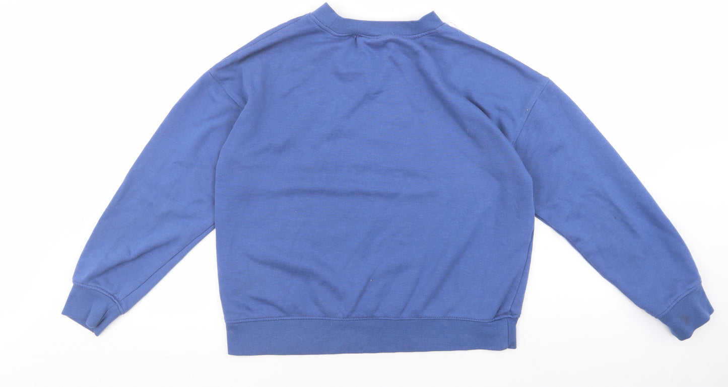 Primark Womens Blue Cotton Pullover Sweatshirt Size S