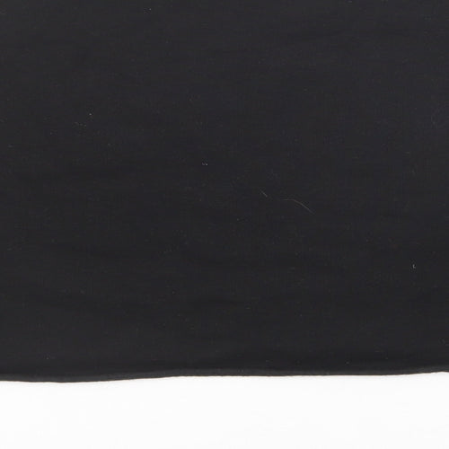 Missguided Womens Black Cotton Pullover Sweatshirt Size L - Cropped Jumper